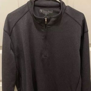 Pebble Beach Performance 1/4 Zip Long Sleeve Mens Golf Pullover Size Large Grey